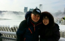 Sunha Kim and father. 