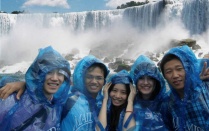 Students at Niagara Falls. 
