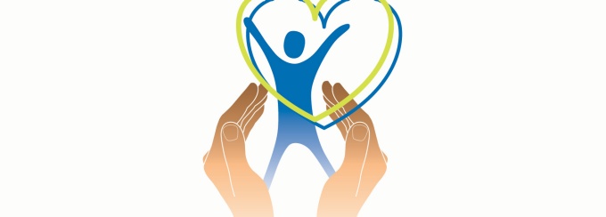 IPCC Logo: Hands holding heart. 