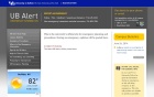 Screenshot of the UB Alert website.