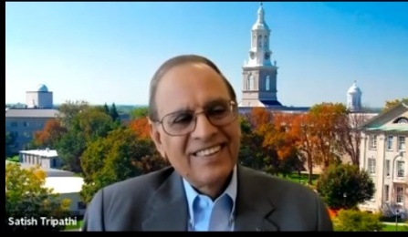 President Tripathi in Zoom Chat. 