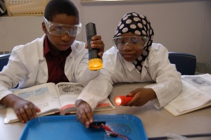Buffalo Public School students participating in Science Week activities. 