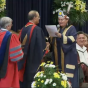 President Tripathi receives an honorary degree from Brock University. 