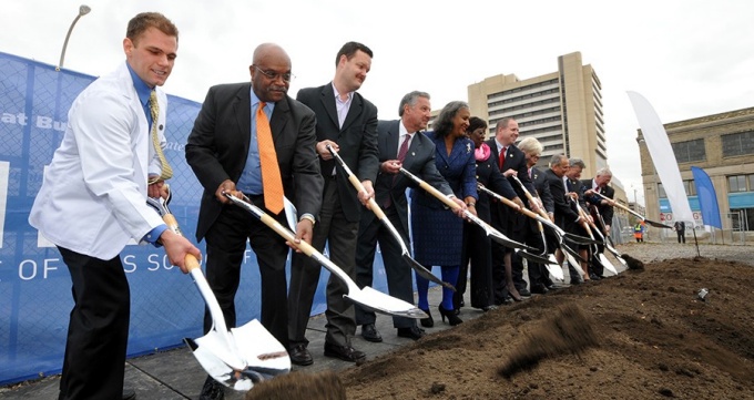 Groundbreaking for UB's new School of Medicine and Biomedical Sciences. 
