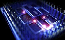 Conceptual quantum computer processor. 