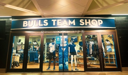 Exterior of the Bulls Team Shop. 