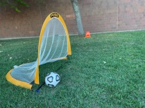 pop up soccer net and soccer ball. 