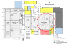 Zoom image: Figure 2.2: South high bay within floor plan of laboratory facilities (click to enlarge) 