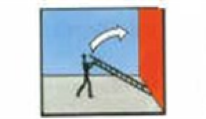 Zoom image: Figure 12-3: Setting up short ladders, which can be raised by one person (click to enlarge) 