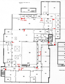 Zoom image: Figure 7.2: Ketter Hall first floor evacuation plan (click to enlarge) 