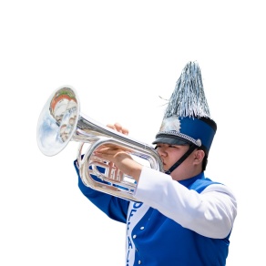 Marching band horn player. 