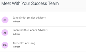 screenshot of meet with your success team page. 