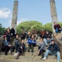 Group picture of students and faculty leader in Italy. 