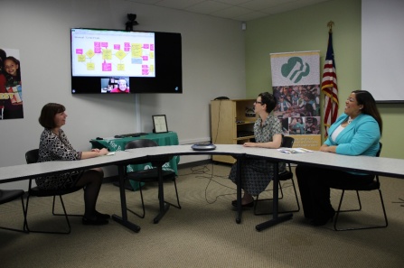 Girl Scouts of Western New York employees at a meeting. 