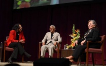 Zoom image: Author, Educator and Historian, Mary Frances Berry, and Civil Rights and Peace Activist, Diane Nash at the Center for the Arts on Feb. 26, 2014. 