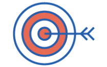 Graphic of a bullseye with an arrow. 