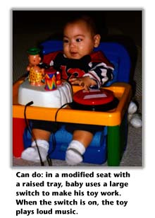 baby in modified seat