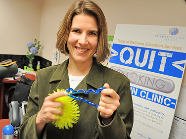 Sue Winton, who joined the Graduate School of Education faculty this fall, says she�s come to believe that every decision you make is a policy decision. Photo: NANCY J. PARISI/>
		<p class=
