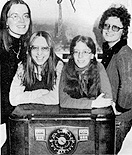“Women power” was much in evidence in WBFO�s early years. From left: Judy Treible, Judy Chunco, Terry Gross and Mona Schreder. Photo: Joe Hryvniak