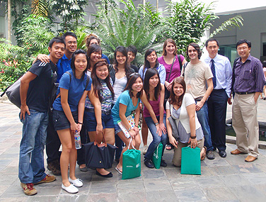 Students participating in the SLIDE Program gather for a photo before leaving Singapore.