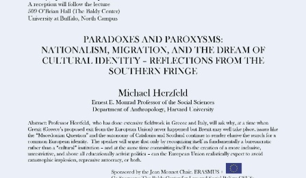 Zoom image: Michael Herzfeld talk flyer