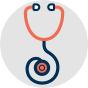 Illustration of a stethoscope, representing medical anthropology. 