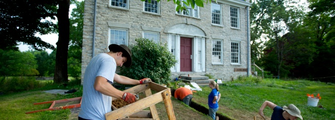 Archaeological excavation at Hull House. 