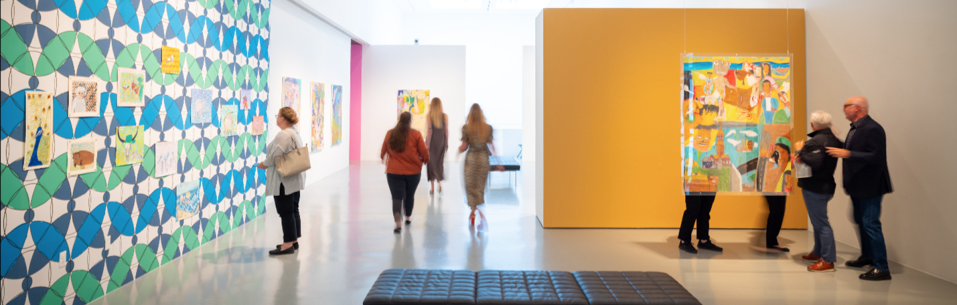 Vistors at the UB Art Gallery. 