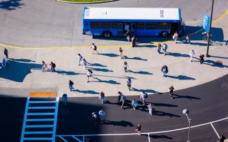 Aerial shot of UB North Campus. 
