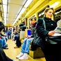 full subway train. 