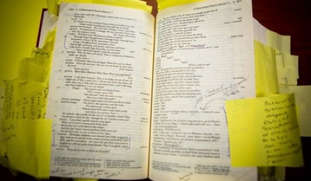 Image of annotated literature. 