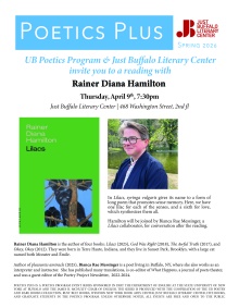 Zoom image: Flyer for reading intcluding author photo and book cover. Reading will be held at Just Buffalo on Thursday, April 9, at 7:30pm.&ensp;&ensp;&ensp;&ensp;&ensp;&ensp;&ensp;&ensp;&ensp;&ensp;&ensp;&ensp;&ensp;&ensp;&ensp;&ensp;&ensp;&ensp;&ensp;&ensp;&ensp;&ensp;&ensp;&ensp;&ensp;&ensp;&ensp;&ensp;&ensp;&ensp;&ensp;&ensp;&ensp;&ensp;&ensp;&ensp;&ensp;&ensp;&ensp;&ensp;&ensp;&ensp;&ensp;&ensp;&ensp;&ensp;&ensp;&ensp;&ensp;&ensp;&ensp;&ensp;&ensp;&ensp;&ensp;&ensp;&ensp;&ensp;&ensp;&ensp;&ensp; &ensp;&ensp;&ensp;&ensp;&ensp;&ensp;&ensp;&ensp;&ensp;&ensp;&ensp;&ensp;&ensp;&ensp;&ensp;&ensp;&ensp;&ensp;&ensp;&ensp; &ensp;&ensp;&ensp;&ensp;&ensp;&ensp;&ensp; &ensp;&ensp;&ensp;&ensp;&ensp; 