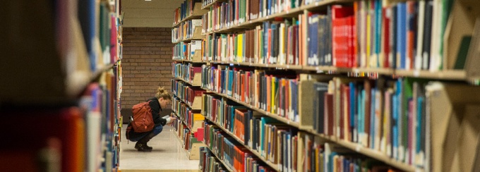 library stacks. 