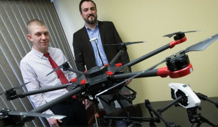 Will Schulmeister and Patrick Walsh, with some of their technology. 