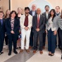 Recipients of the SUNY Chancellor's Award for Student Excellence pose for a photo at a recent breakfast hosted by President Satish K. Tripathi, Provost A. Scott Weber and Brian Hamluk, vice president for student life. Congratulations to these outstanding True Blue students! Photo: Allison Rhinebarger. 