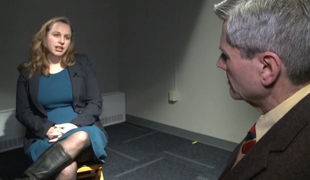 Image of Dr. Monica Stephens during an interview. 