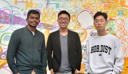 Team Jograph-Vi: (From left to right) Viknavel Krishnan, Joseph Yuet Chin Cheng and Jeng Siang Seem. Photo: Ryan Cho. 