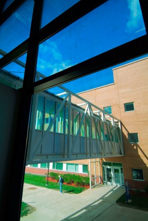 The Natural Sciences Complex connects to the Mathematics Building on UB North Campus. 