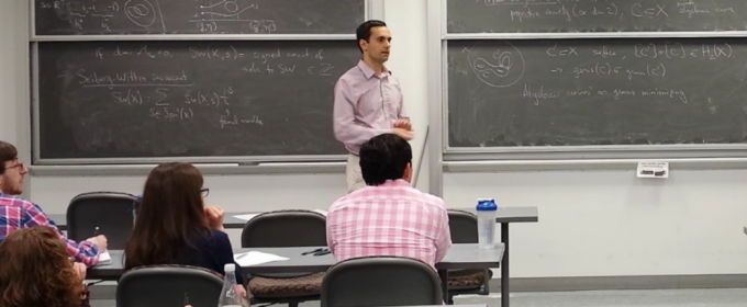 Ciprian Manolescu from UCLA delivers the 2014-15 Myhill lectures in April 2015. 