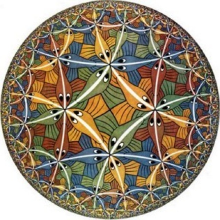 "Escher Circle Limit III" by [1]. Licensed under Fair use via Wikipedia. 