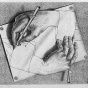 "Drawing Hands" by M.C. Escher. Licensed under Fair use via Wikimedia Creative Commons. 