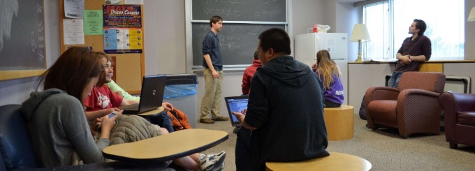UB Math student lounge. 