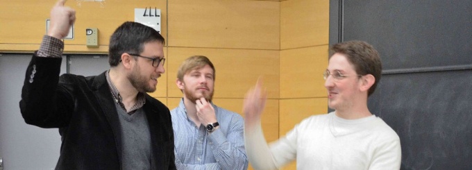 UB Philosophy Debaters in action. 