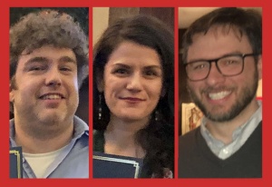 Pictured, from left: Clint Dowland, Ariane Nomikos, and, David Limbaugh. 