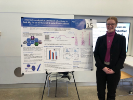 Second place winner Olivia Licata, from the Department of Materials Design and Innovation, with her poster, "Atomic Investigation of Dopant Chemistry in GaN:Mg for a p-type Enhanced N-polar Photocathode." Her advisor is assistant professor Baishaki Mazumder.