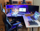 Jared Himes: I’ve been designing and building my own modulating living space since freshman year of college. For example, an overhead shelf for my desk with a mounted monitor, 3D printed pencil holder, iPhone stand, iPad holder and more.