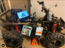 Sam Stoelting: This is my classroom! What better place to work than on a project of your own. This is on my current project of rebuilding a Polaris sportsman 600 while still learning all my school work such as physics and calculus.