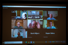 Colleagues and friends who could not travel to Buffalo shared their best wishes via Zoom.