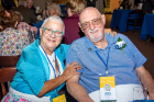 Mark Rosenfeld and his Linda wife enjoying the Golden Reunion Luncheon. Mark was a graduate from the Pharmacy Class of 1959.