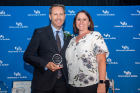 Andrew Hyland, PhD ’98, MA ’95, BA ’92, recipient of the 2022 Distinguished Alumni Award for the School of Public Health & Health Professions poses with his wife Karen. 